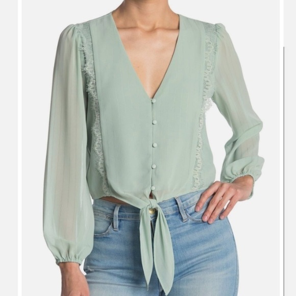 WAYF Where Are You From Button Front Blouse - Picture 1 of 12